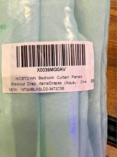 NICETOWN Bedroom Curtain Panels Blackout Draperies Thermal Insulated Solid Aqua - Picture 3 of 5