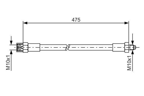BOSCH Bremsschlauch Artikel: 1 987 476 391 - Bild 2 von 2