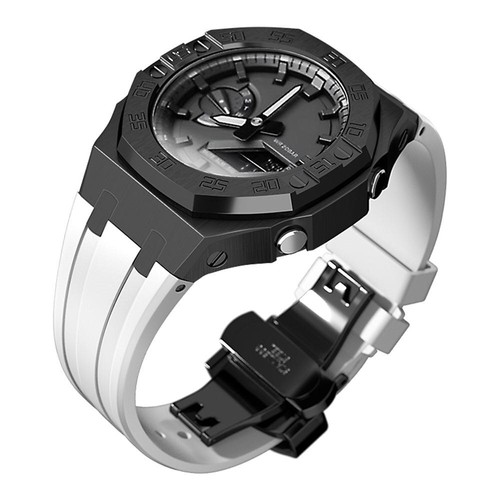 Premium Stainless Steel Case + Silicone Strap AP Mod Kit Set for G-Shock GA-2100 - Picture 15 of 77