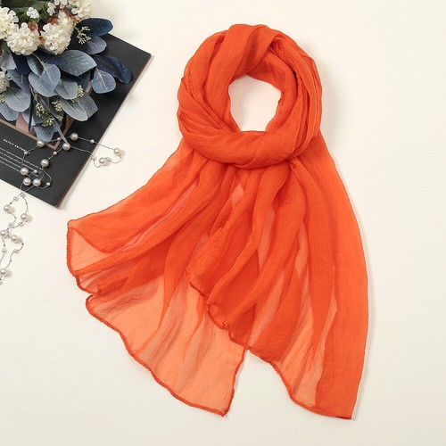 Women Long Soft Chiffon Scarf Plain Sheer Wrap Shawl Stole Neck Scarves Larg И - Picture 15 of 38