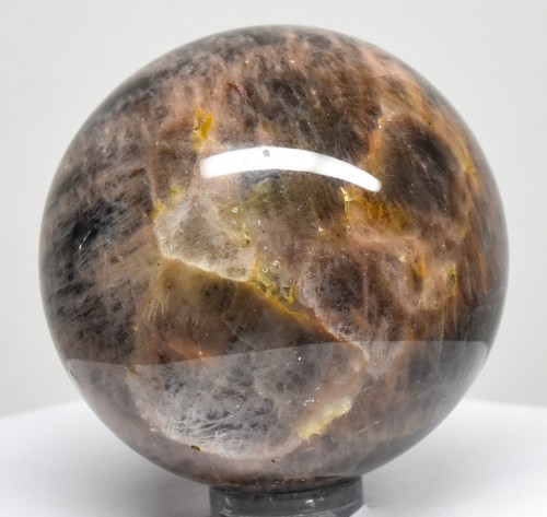 Bola mineral de feldespato brillante esfera piedra lunar naranja negro 48 mm - Madagascar - Imagen 5 de 5