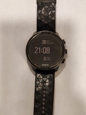 Suunto 9 Baro OW183 Silicone Band GPS Multisport Watch - Black