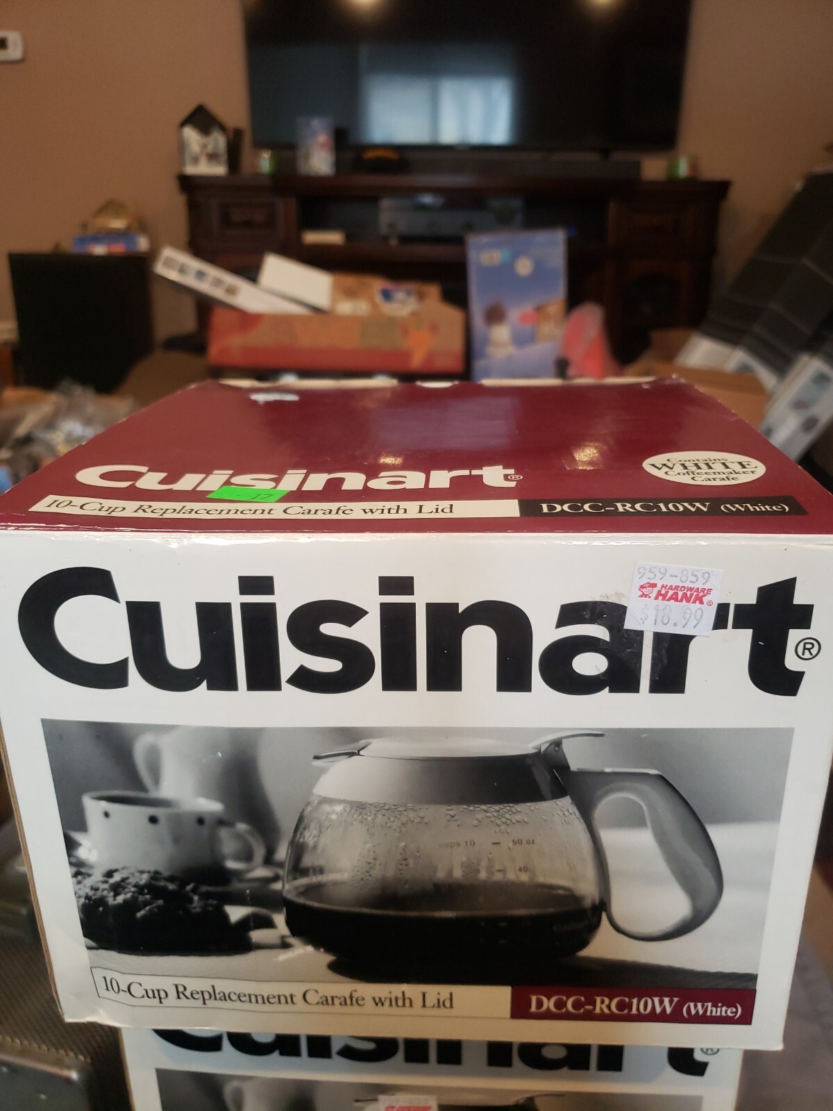 Cuisinart+10+Cup+Coffee+Maker+Replacement+Carafe+with+Lid+White+DCC