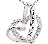 Jewelry Sterling Silver I Love You For Always And Forever Love Heart Necklace Jewelry Sterling Silver I Love You For Always And Forever Love Heart Necklace