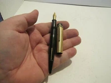 VTG EVERSHARP SKYLINE BLK FOUNTAIN PEN W/GF CAP EVERSHARP 14K NIB USED UNTESTED