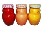 3~ Handmade Strawberry Jam, Pumpkin Harvest, Cider Lane Scented Owl Jar Candles