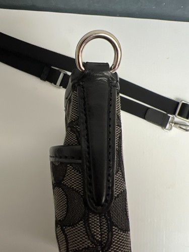 Coach Shoulder Bag ec-22100 Black Gray Signature F29960 Canvas - Picture 3 of 12
