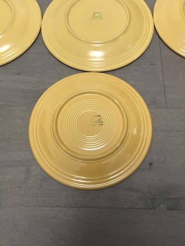 6 VTG FIESTA 5 Yellow 10.25" Plates & 1 9” Plate HOMER LAUGHLIN HLC FIESTAWARE - Picture 8 of 12