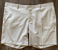 NIKE FLEX new Dri-Fit Shorts~Men's Size 50~Flat Front~Sail~Light Tan~NWT~Golf~