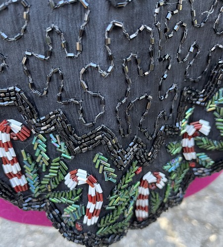 Lawrence Kazar Beaded Christmas Top size 1X - Picture 4 of 11