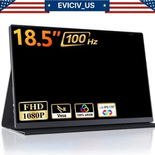 EVICIV 18.5" 100Hz Portable Monitor 400cd/m² Screen HDMI USB C 2000:1 Display US