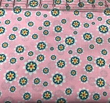 Allover Flowers on Pink 100 cotton fabric sold by the yard 2626