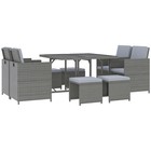 9pc Outdoor Patio Furniture Garden Wicker Dining Set Rattan Table Cushioned Seat