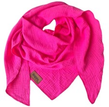 Happy Musselin Tuch Pink Dreieck Halstuch mittelgro&szlig; neu