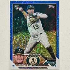 2023 Topps Baseball # 423 Jordan Diaz RC Blue Shimmer Parallel SP /999 FREE SHIP