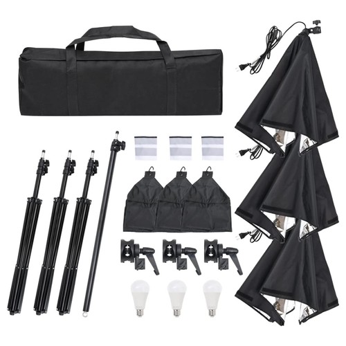 Fotostudio-Set mit Beleuchtung, Hintergrund und Reflektor Studio-Kit vidaXL - Zdjęcie 2 z 12
