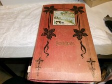 Antique Postcard Album 1907-1910 Postcards All Occasions with 121 Postcards