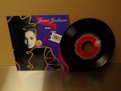 Janet Jackson-When I Think Of You-A&M 2855-1986 PS + Control 45 / NM