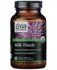Gaia Herbs Milk Thistle Seed - 120 Vegetarian Caps Exp 10/2027