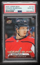 2020-21 Upper Deck UD Canvas Young Guns Connor McMichael #C107 PSA 10 GEM MT 1b8