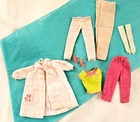 Lot of 1960/70s  Barbie Skipper Top, Pants, PJs, Gloves, Heels, Vintage Clothing