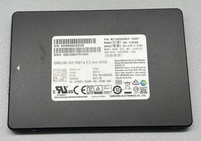 256GB Samsung PM871 SSD SATA 2.5'' MZ-7LN2560 interne Festplatte