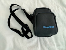 Ambico Small Black 2 Pocket Camera Bag with Zipper Shoulder Strap