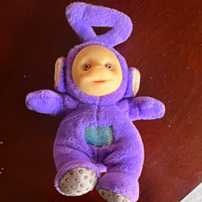 Teletubbies Tinky Winky Purple Plush Stuffed Animal Small 1998 Washable Vintage