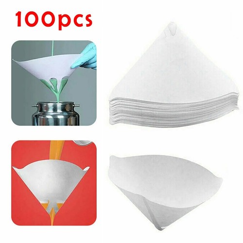100 Pcs AUTOMOTIVE REFINISHING Paper Fine 190micron Paint Strainers Filter - Picture 8 of 8