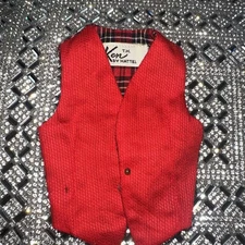 Vintage Original ‘62 Barbie ~ Ken Doll ~ #1411 Victory Dance ~Red Plaid Vest PAK