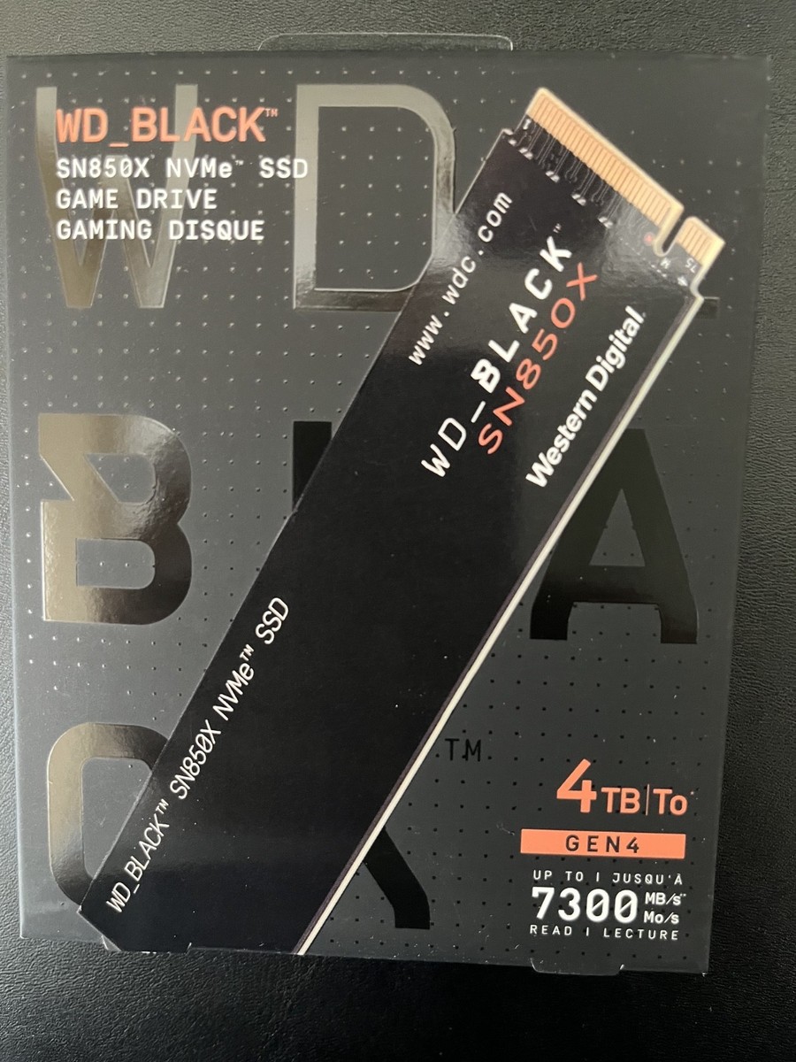 Western Digital WD_BLACK SN850X 4TB NVMe Internal SSD