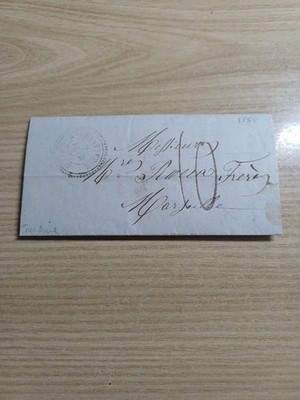 Uff. Französisch Alexandrette 1855 Folded Letter X Marseille Via Beirut Text RRR