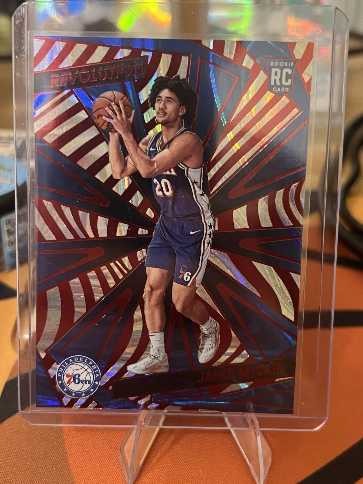 2024-25 Panini Revolution - Rookies Jared McCain #124 Red Swirl (RC)