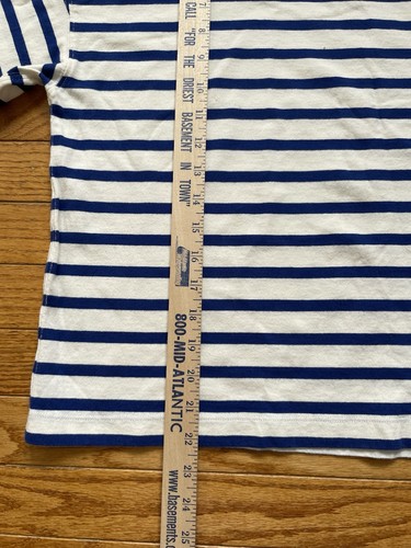 Everlane Shirt Womens L White Blue Striped Boxy Fit Organic Cotton - Picture 5 of 5