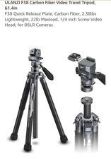 Ulanzi COMAN ZERO F38 Full Carbon Fiber Travel Tripod Quick Release Professional