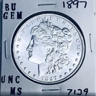 1897 BU GEM MORGAN SILVER DOLLAR UNC MS+++ U.S. MINT RARE COIN 7139