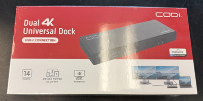 Codi A01200 Dual 4K Universal Docking Station -Brand New