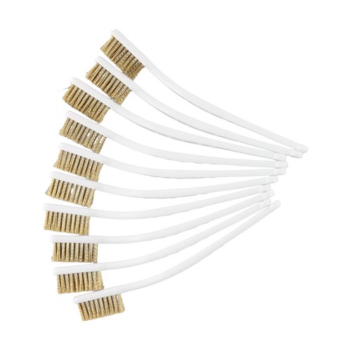 Industrial Grade Brass Wire Brush Set of 10 Great for Rust Removal and Cleaning - Picture 3 of 24