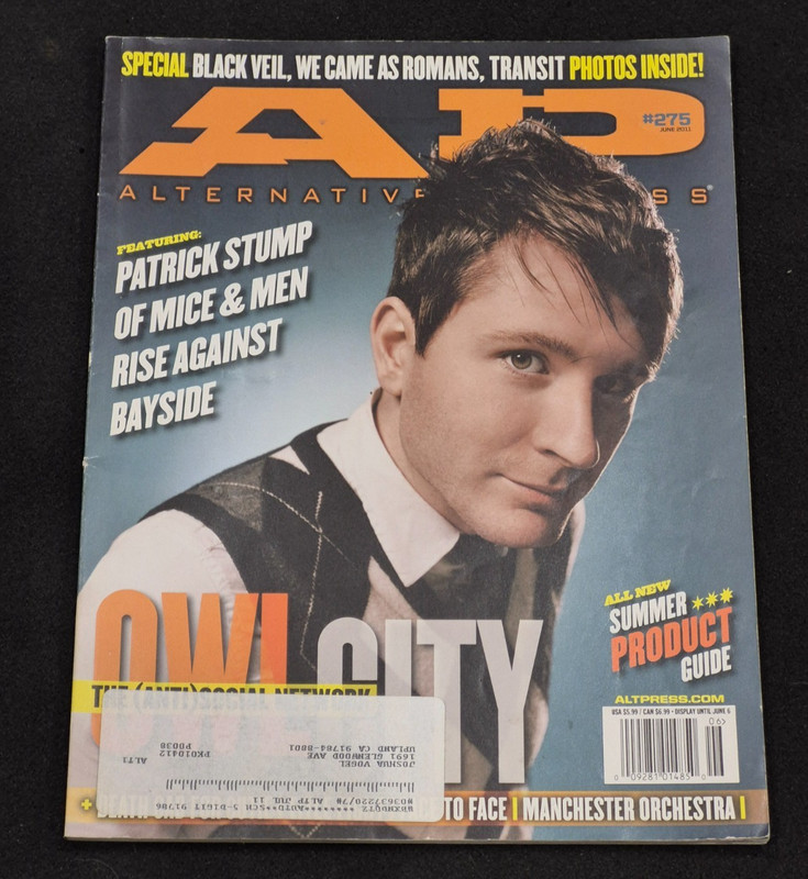 AP Alternative Press June 2011 #275 Owl City Rise Against Magazine