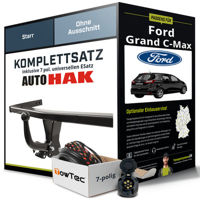Anhängerkupplung starr für FORD Grand C-Max +E-Satz AHK