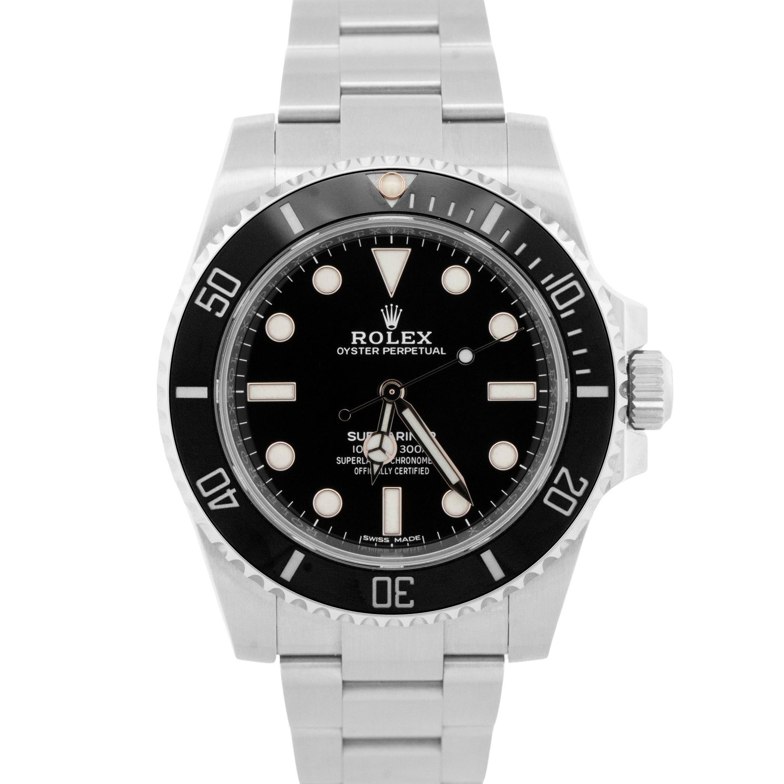 2020 PAPERS Rolex Submariner No-Date 40mm BLACK Ceramic Steel 114060 LN BOX