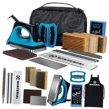  Snowboard and Ski Tuning Kit, with Iron, All-Temp Snowboard Wax, Angled Pro