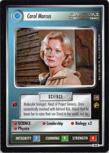Star Trek CCG Carol Marcus Near-Mint/NM Rare – TMP 2002