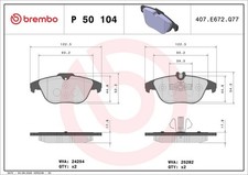 BREMBO Bremsbelagsatz, Scheibenbremse P 50 104 für MERCEDES-BENZ BREMBO Bremsbelagsatz, Scheibenbremse P 50 104 für MERCEDES-BENZ