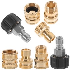 8 Pcs Pressure Washer Quick Connect Hose Brass Adapter for Sprayer Fittings