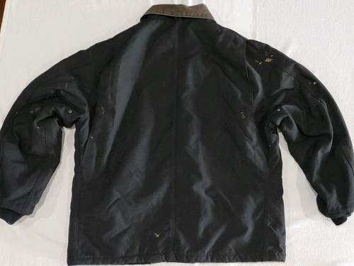 Giacca vintage Carhartt J02 BLK Arctic da uomo trapuntata foderata in velluto a coste con colletto taglia XL - Foto 10 di 13