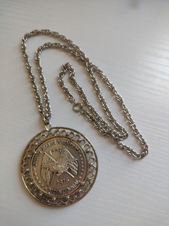 Xenia Ohio Bicentennial Community 1976 Coin In Mount Chain Silver Tone