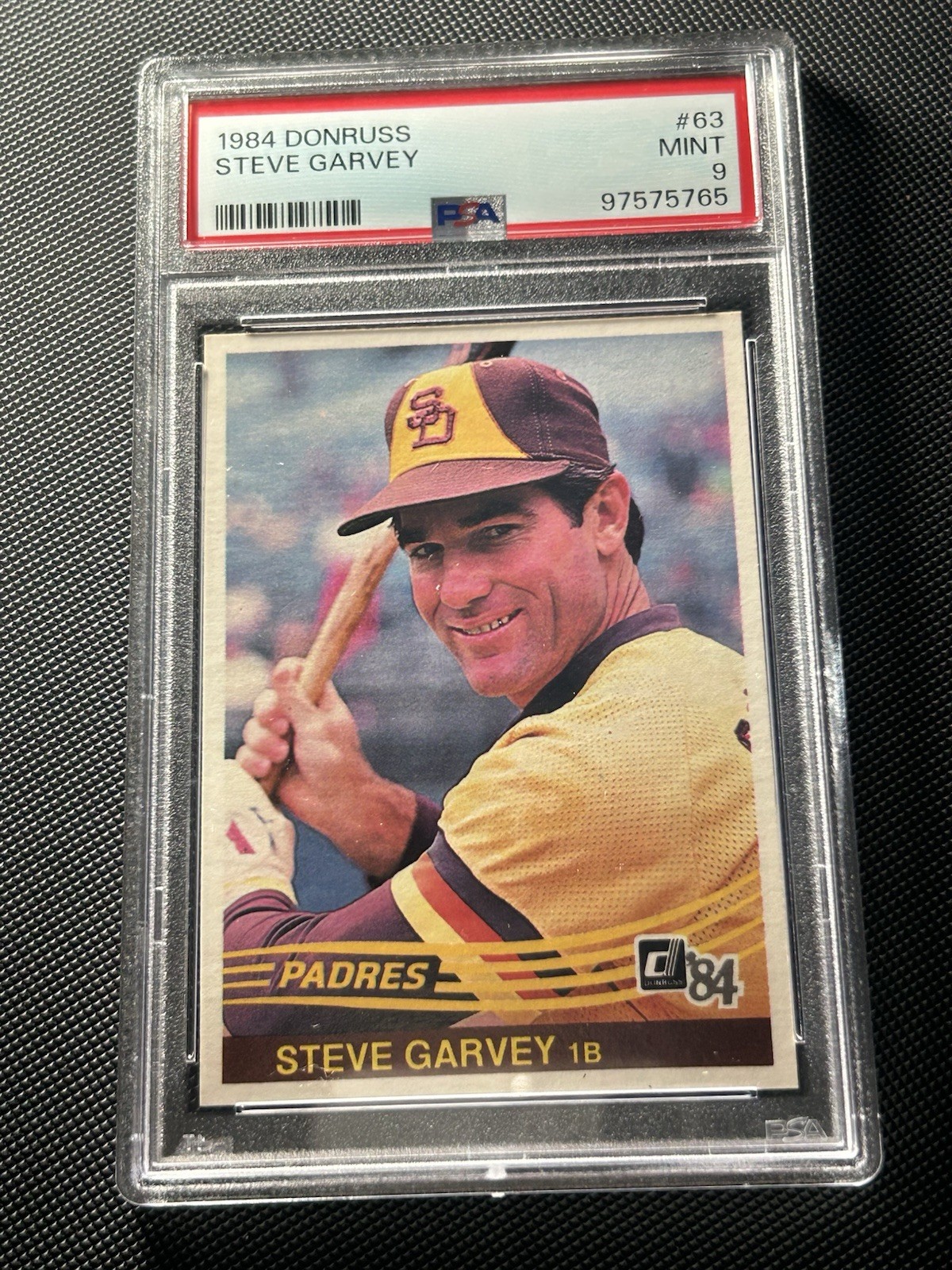 1984 DONRUSS #63 STEVE GARVEY PADRES PSA 9 101748018