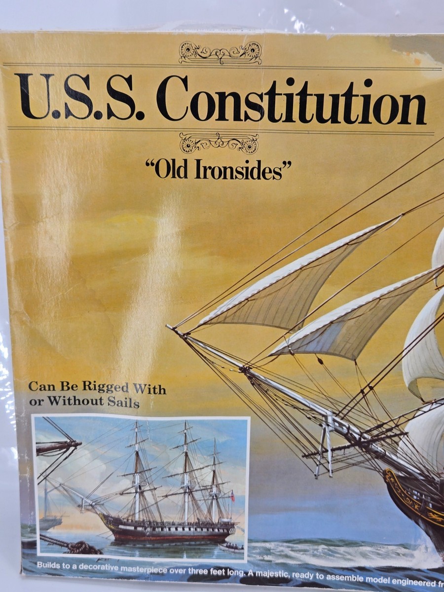 Revell USS Constitution Old Ironside Ship 1:96 Scale 1976 Plastic