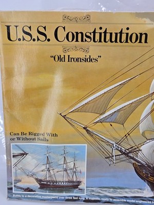 Revell USS Constitution Old Ironside Ship 1:96 Scale 1976 Plastic